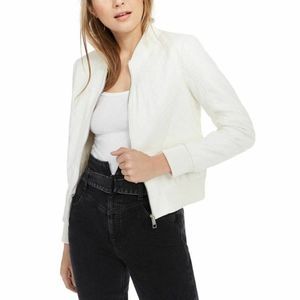 Guess Melissa Faux-Leather Bomber Jacket Size M NWT